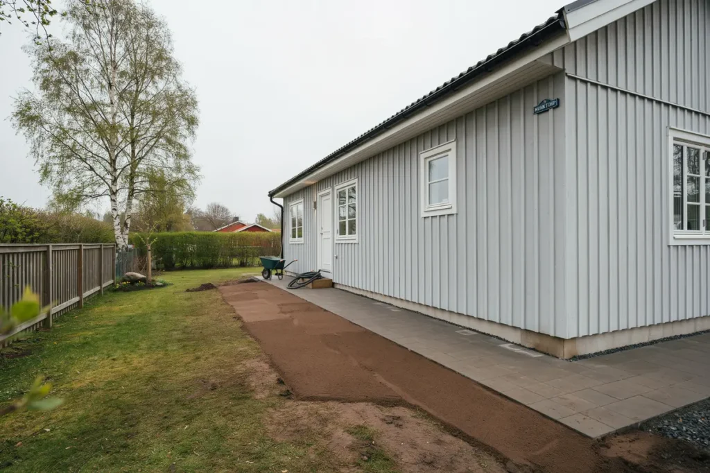 byte av vatten och avloppsledningar p tomt i munktorp