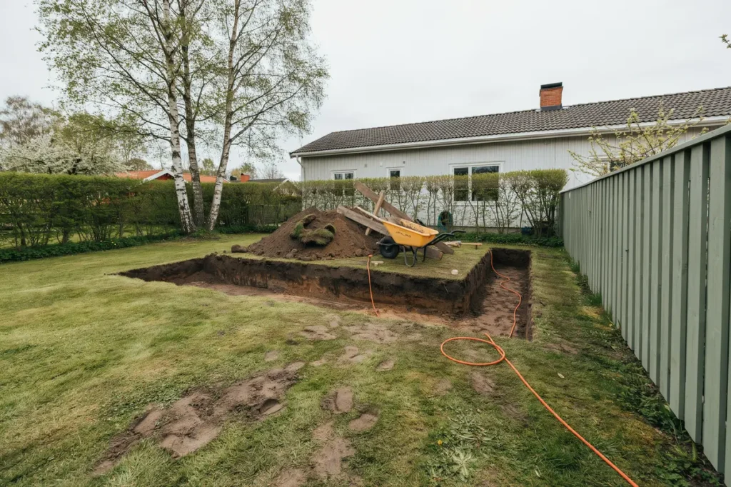 markarbete och schaktning f r attefallshus i munktorp k ping